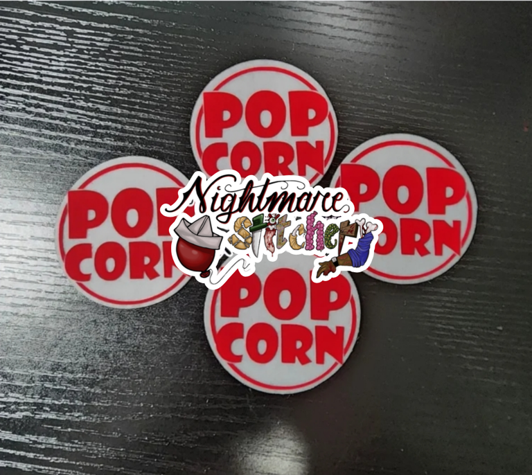Pop Corn Felt Circle for Killer Klown Popcorn Buckets