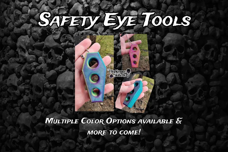 Coffin shaped Safety Eye Tool