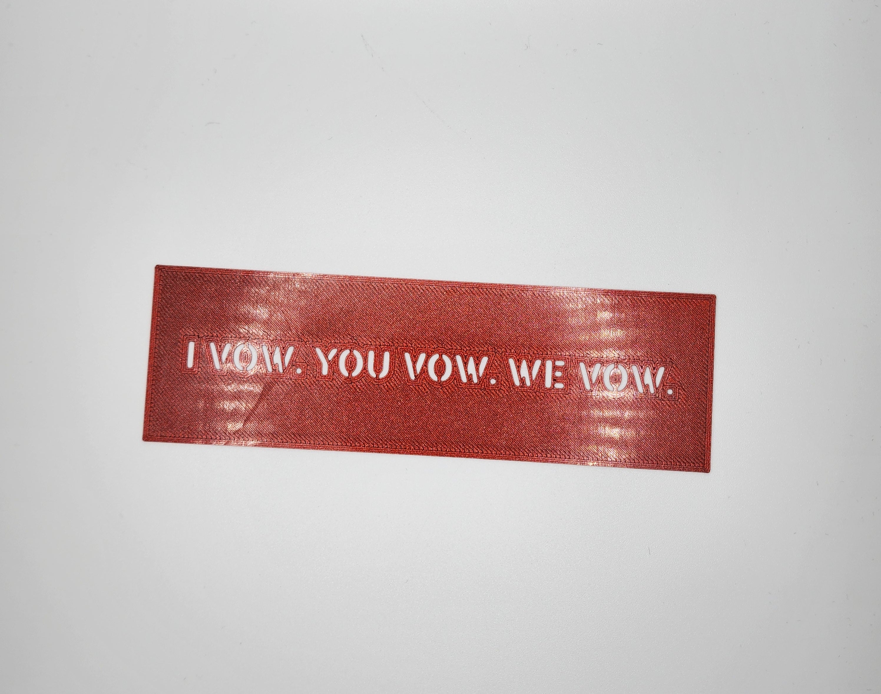 I Vow. You Vow. We Vow. Bookmark