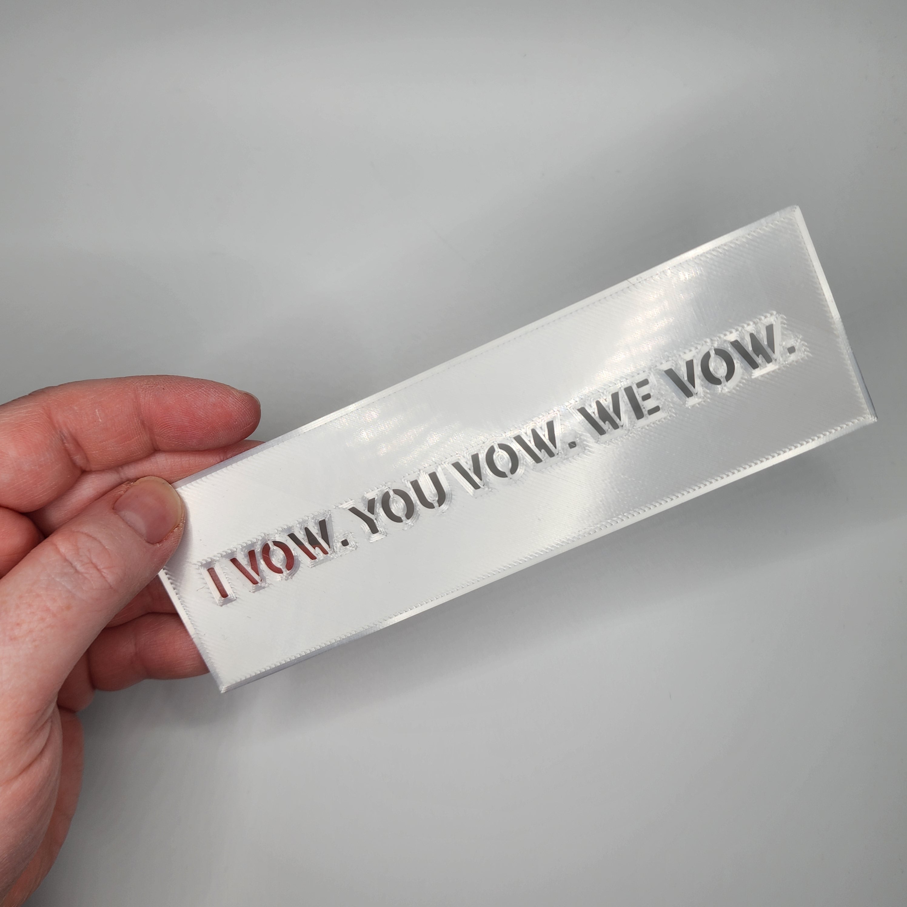 I Vow. You Vow. We Vow. Bookmark