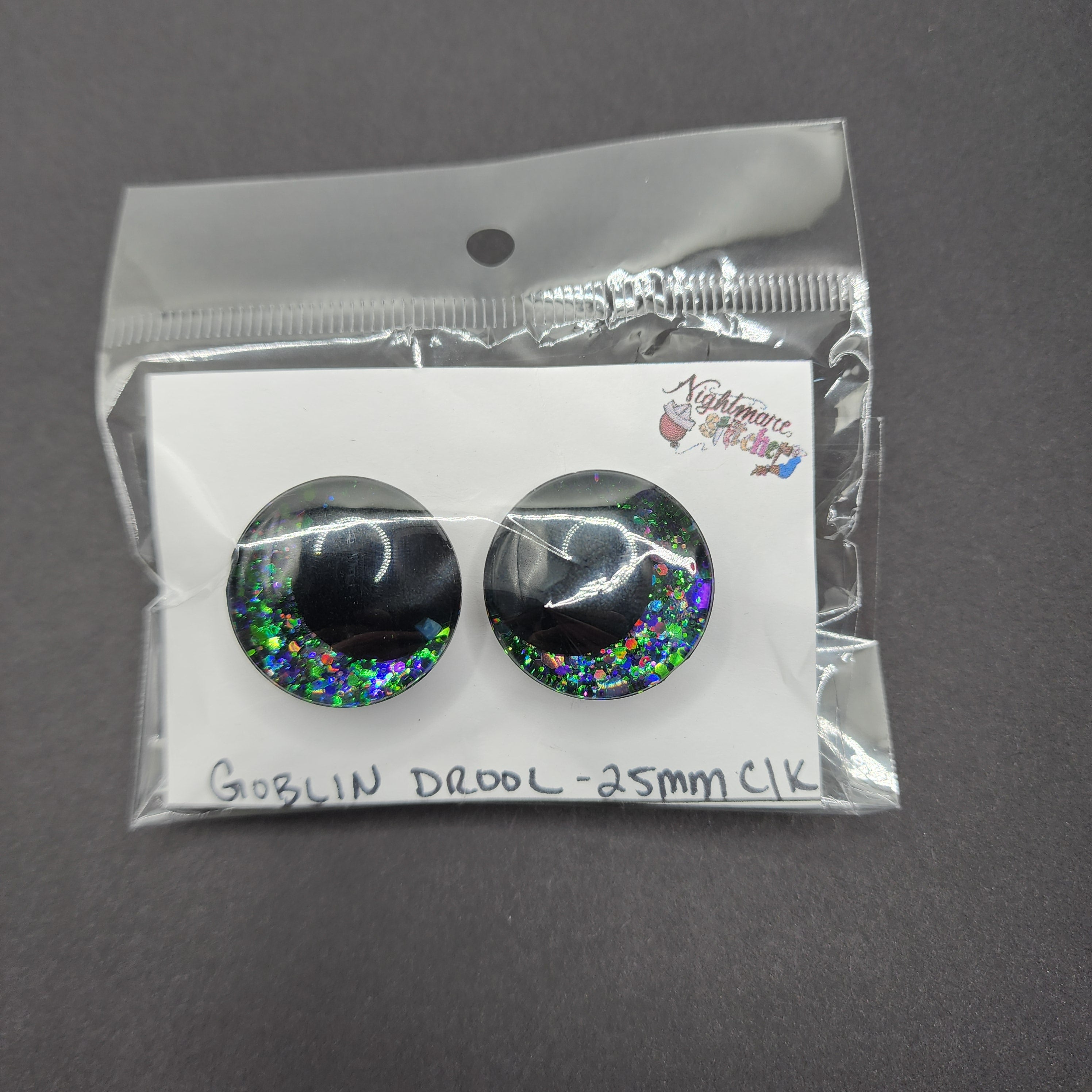 Goblin Drool Sinker Safety Eyes - 25mm Ck Pupil