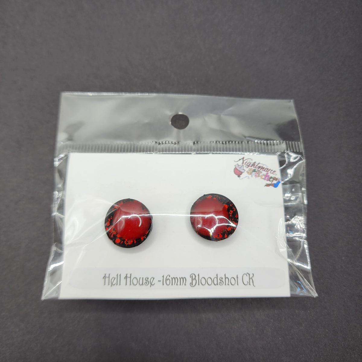 Hell House Sinker Safety Eyes - 16mm Bloodshot Ck Pupil