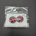 Dark Villain Sinker Safety Eyes - 25mm Bloodshot Center Pupil