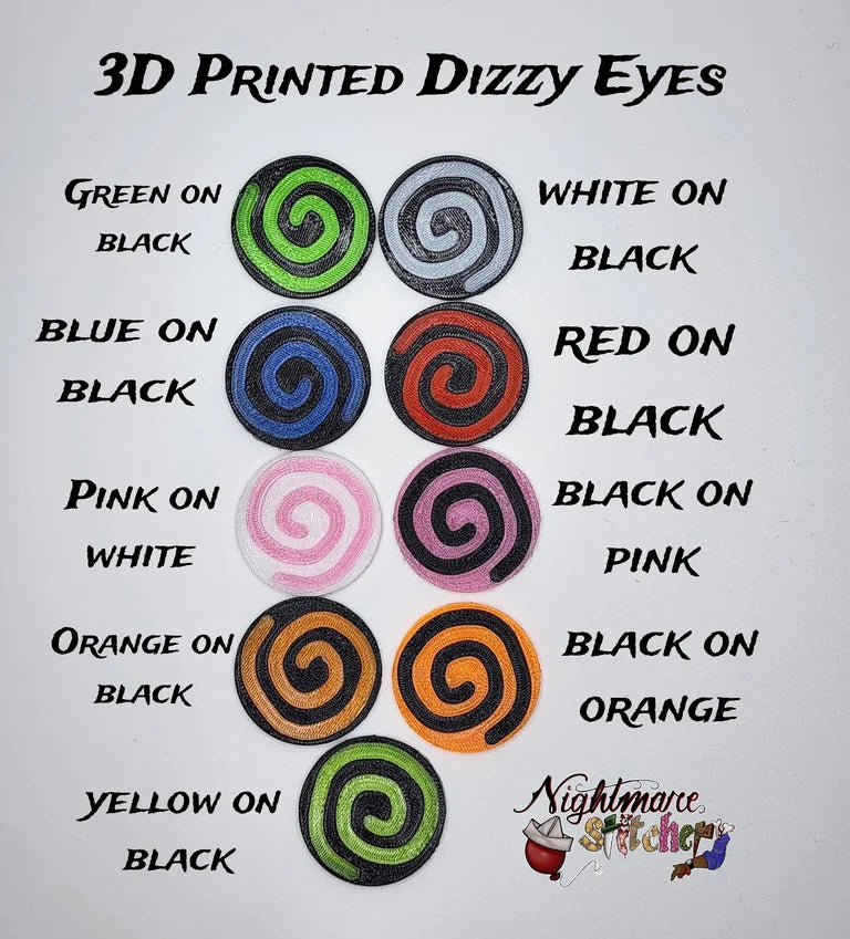 3D Printed Dizzy Eyes/Buttons