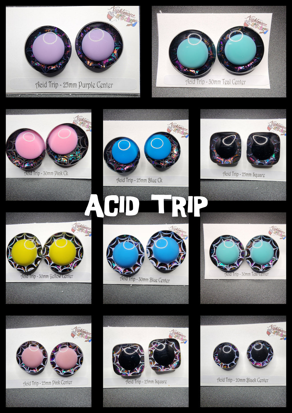 Acid Trip Spiderweb Sinker Safety Eyes 🕸 - Multi Size and Eye Type