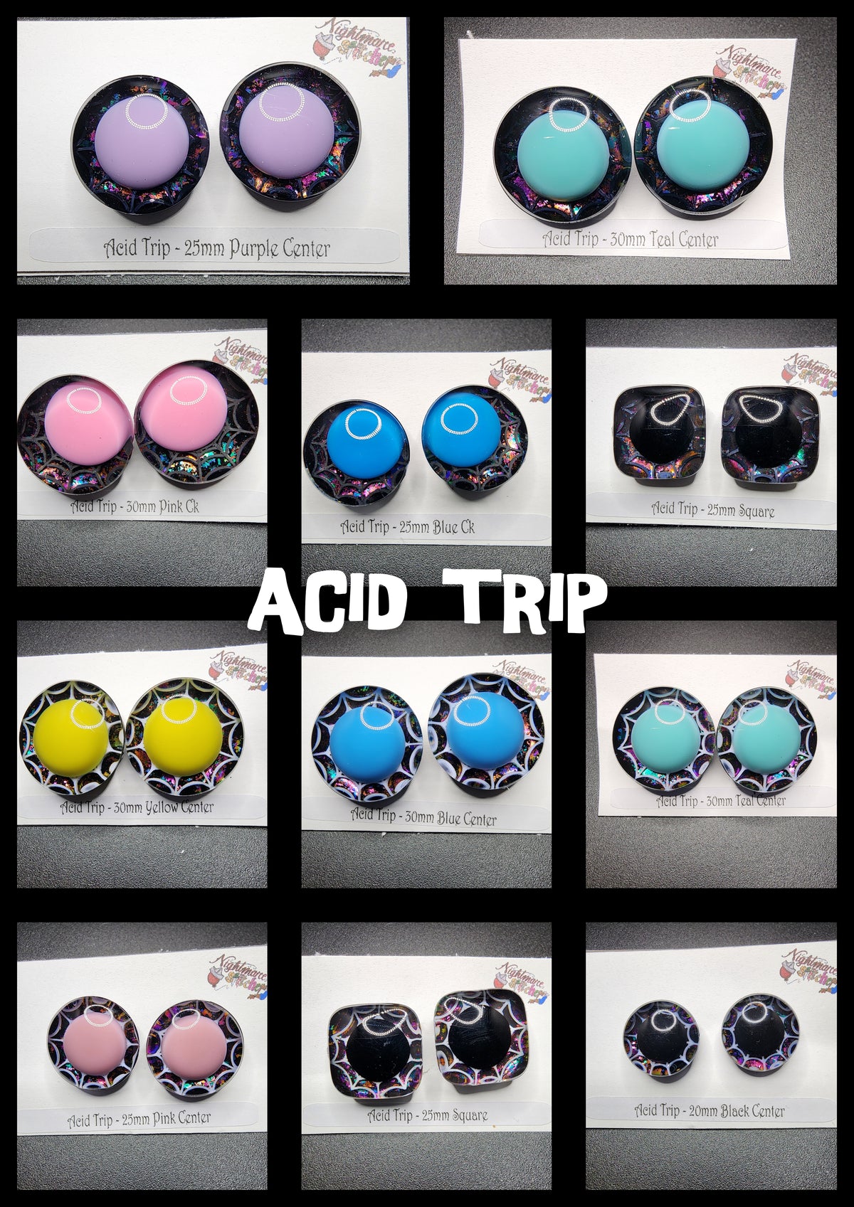 Acid Trip Spiderweb Sinker Safety Eyes 🕸 - Multi Size and Eye Type