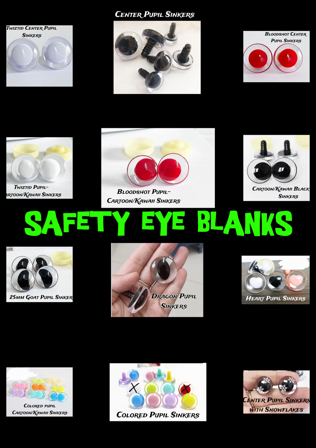 Blank Sinker Safety Eyes
