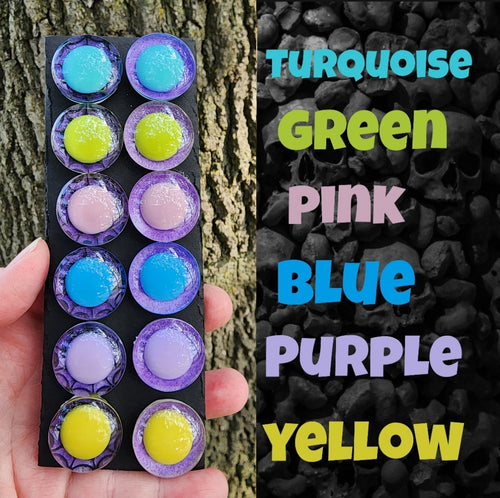 25mm Mismatched Glow in the Dark Sinker Safety Eyes - Multi Eye Type