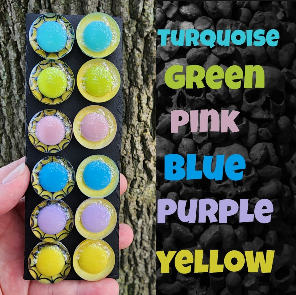 25mm Mismatched Glow in the Dark Sinker Safety Eyes - Multi Eye Type