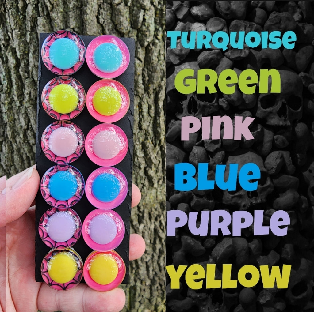 25mm Mismatched Glow in the Dark Sinker Safety Eyes - Multi Eye Type