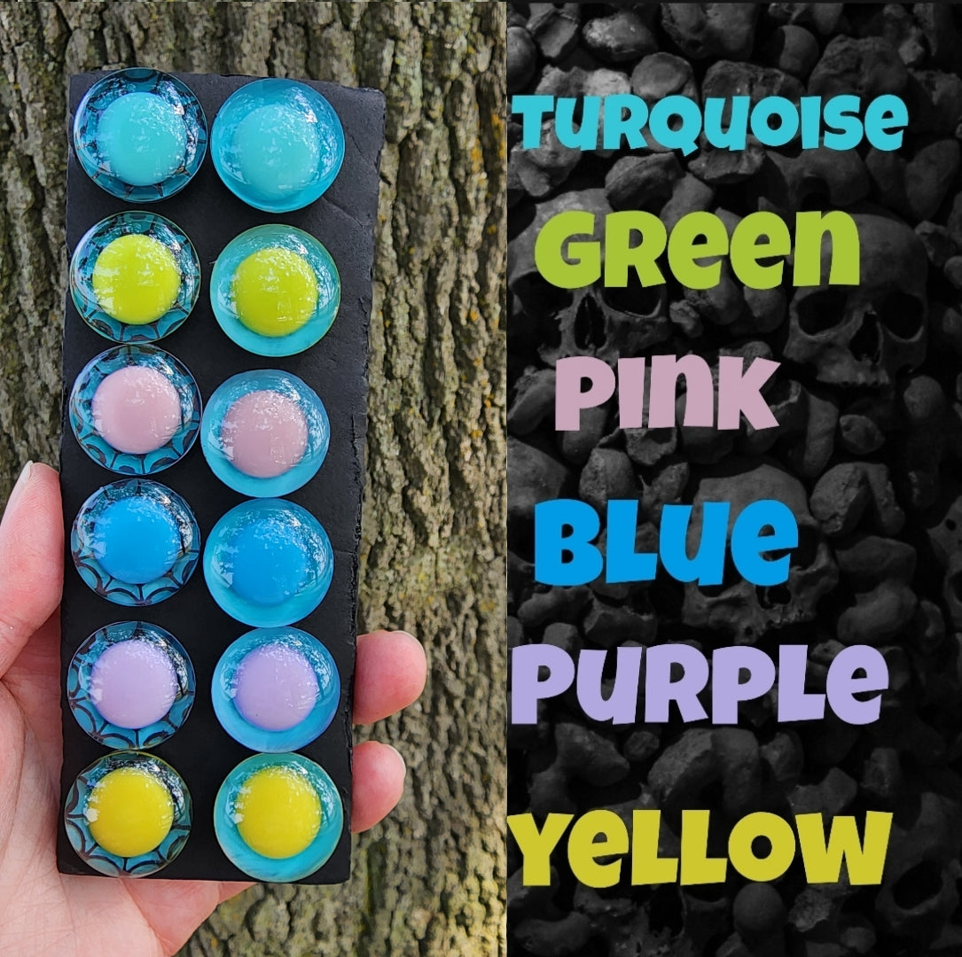 25mm Mismatched Glow in the Dark Sinker Safety Eyes - Multi Eye Type