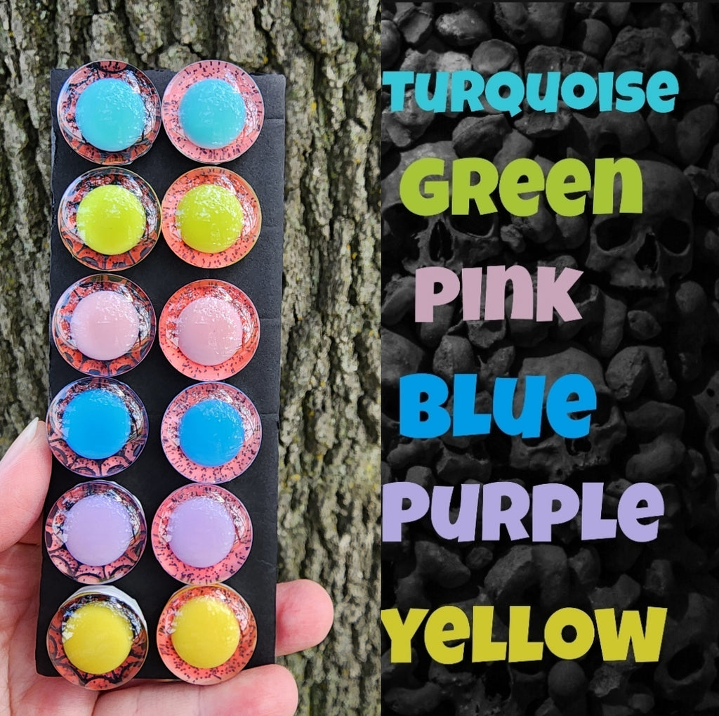 25mm Mismatched Glow in the Dark Sinker Safety Eyes - Multi Eye Type