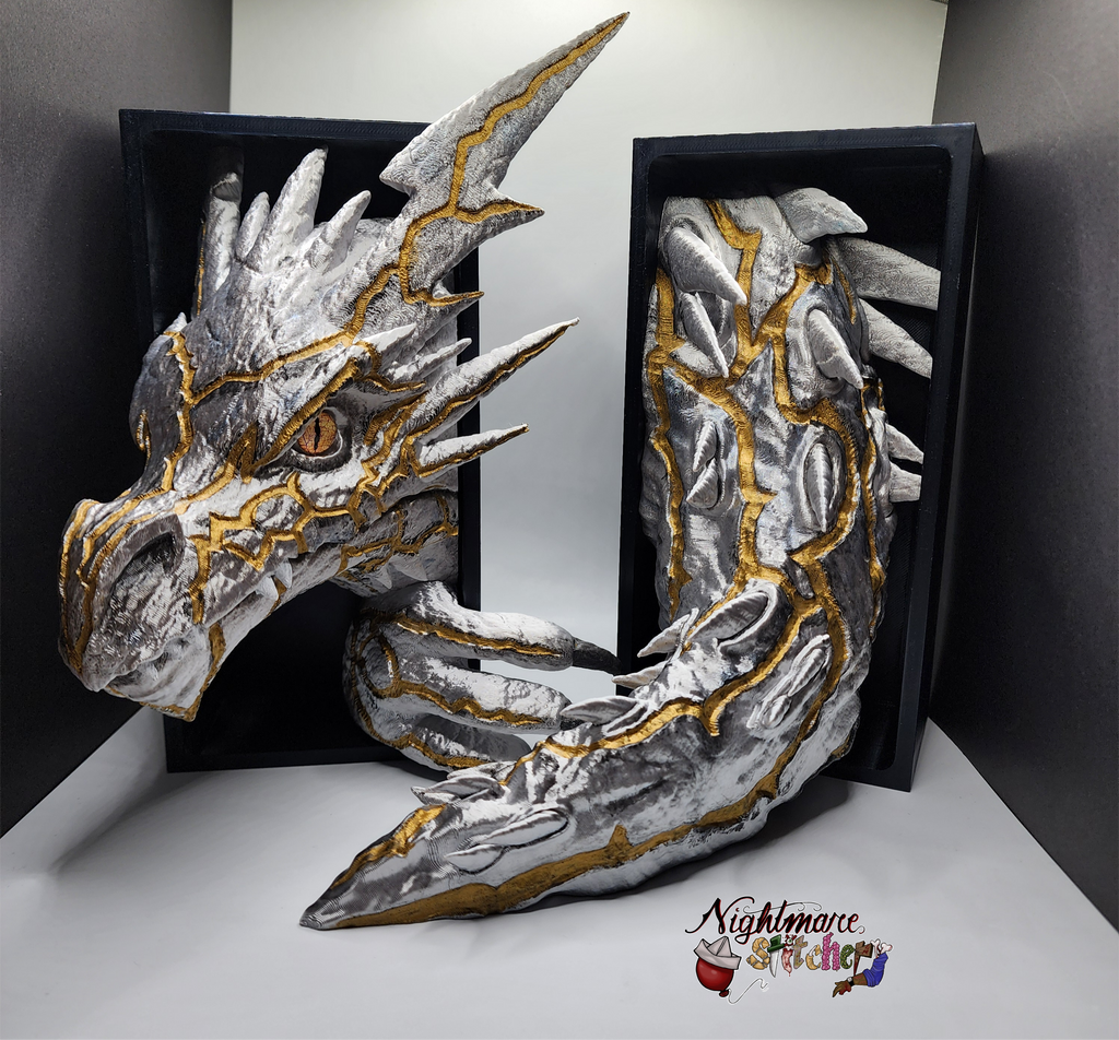Lightning Dragon Book Ends