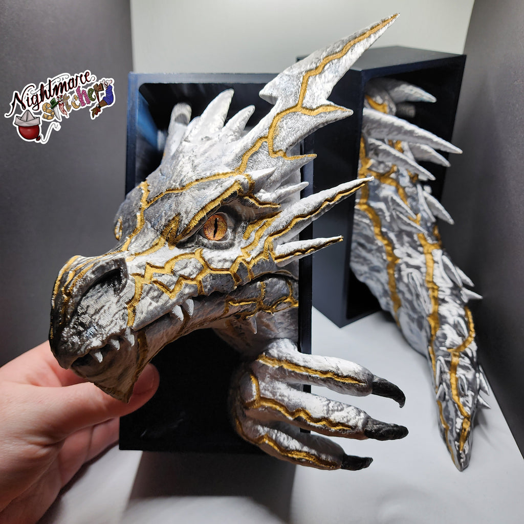 Lightning Dragon Book Ends