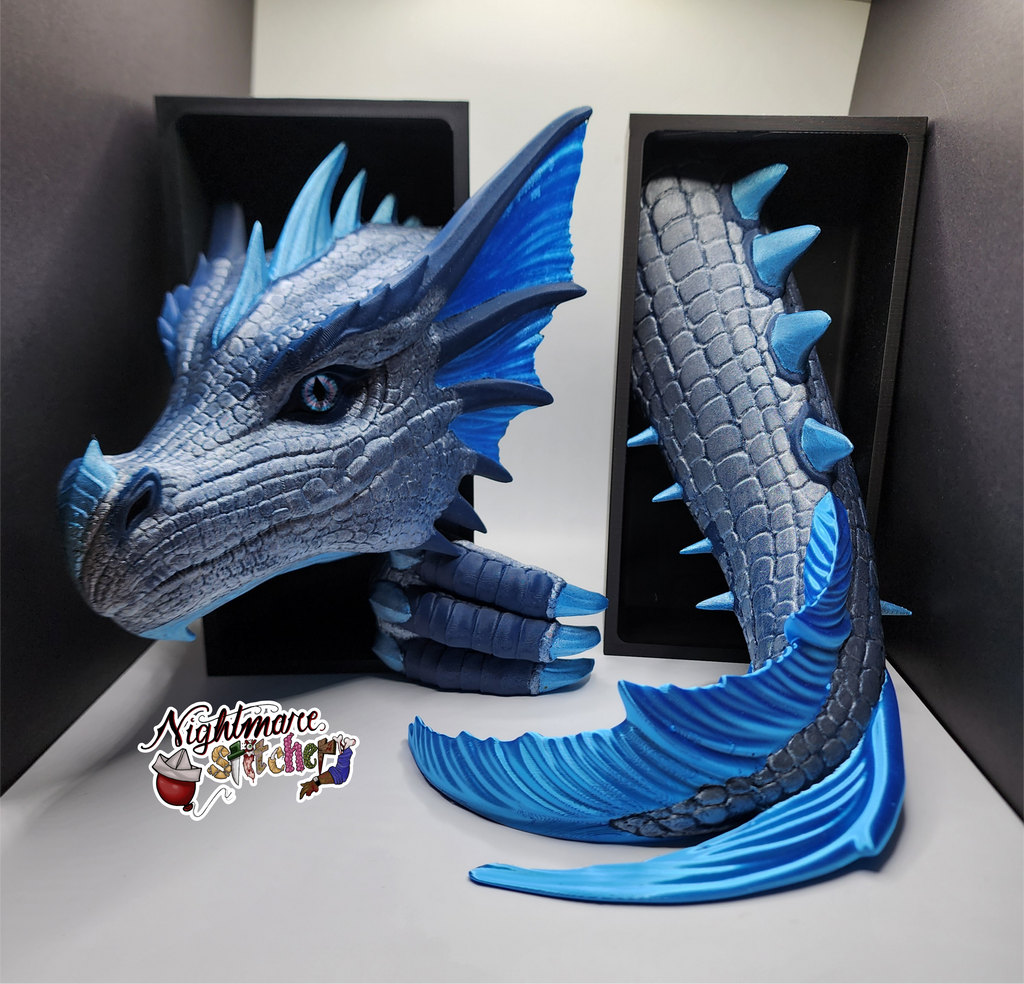 Water Dragon Book Ends