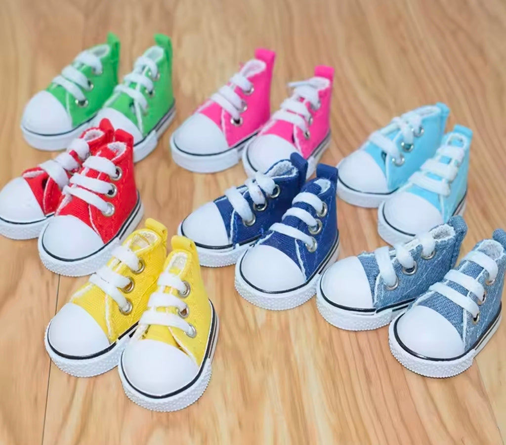 5cm Canvas Doll Shoes - Multi Color